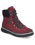 Rieker Botine roșii de damă - cu șireturi - cu partea superioară hidrofugă 74247-35