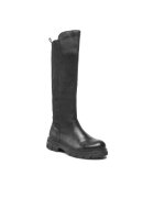 Rieker Cizme dama - Piele naturala - Negru - Negru
