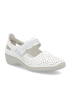 Rieker Pantofi albi cu velcro de damă 41399-80