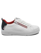 Rieker Pantofi sport dama din piele naturala - albi cu detalii rosii contrast RIK41906-80 - Alb