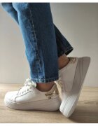 Rieker Pantofi Sport Dama W2303-80 Albi Cu Auriu - Alb - Alb