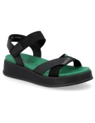 Rieker Revolution sandale cu velcro pentru femei amestec negru-verde W0851-00