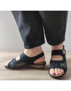 Rieker Sandale Casual Dama 65989-01 Negre - Negru -