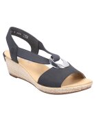 Rieker Sandale casual - dama - ANTISTRESS - 624H6-14 bleumarin - piele ecologica - platforma - Bleumarin