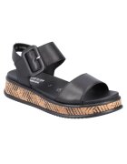 Rieker Sandale casual - dama - REVOLUTION - W0800-00 negru - piele ecologica - Negru