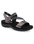 Rieker Sandale sportive de damă cu velcro în amestec negru 64870-42