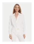 Rinascimento Body dama alb - cu guler