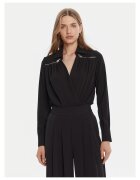 Rinascimento Body de dama negru - cu guler