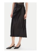 Rinascimento Fusta midi - neagra - 100% poliester -