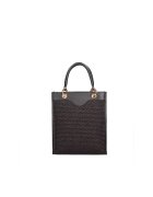 Roberta Rossi Geanta crossbody cu garnituri din piele - Negru