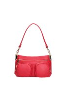 Roberta Rossi Geanta crossbody de piele cu buzunare multiple - Rosu