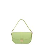 Roberta Rossi Geanta de piele cu maner si clapa - Verde lime