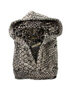 Roberto Cavalli Halat de baie unisex Pitone Cappuccio din bumbac S/M