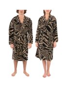 Roberto Cavalli Halat de baie unisex Zebra Cappuccio din bumbac - Bej