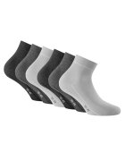 Rohner basic Rohner - Set de sosete pana la glezana - unisex - 6 perechi - Gri