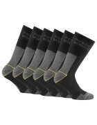 Rohner basic Set de sosete lungi unisex - 6 perechi - Negru/Gri