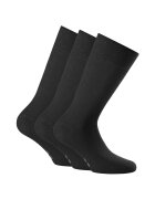 Rohner basic Set de sosete unisex lungi - 3 perechi - Negru