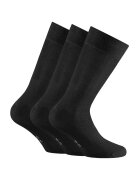 Rohner basic Set de sosete unisex lungi - 3 perechi - Negru