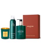 Routine Paris Set Cadou la Routine de Namaste - : Spuma de dus 200 ml + Lapte pentru maini si corp 300 ml + Lumanare clasica 165 g