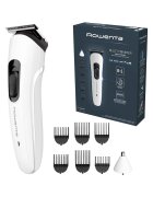 Rowenta Aparat de tuns multifunctional Trim & Style 8 in 1 - autonomie 60 min - 6 piepteni - 6500 RPM - setare precizie 3 mm - indicator LED baterie - lame lavabile si detasabile din inox - alb & negru
