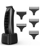 Rowenta Aparat de tuns x Karl Lagerfeld Barber Experience - 6500 rpm - autonomie 90 min - 5 piepteni ficsi de la 1 - 5 mm - lame inox - baza de incarcare - indicator LED - incarcare rapida - negru & gri