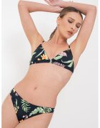 Roxy Costum de baie din doua piese cu model floral - Negru/Portocaliu deschis/Verde deschis