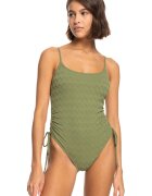 Roxy Costum de baie intreg cu detalii plisate Current Coolnes - Verde