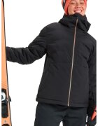 Roxy Geaca cu fermoar si model uni pentru ski Snowyhill Puffy - Negru