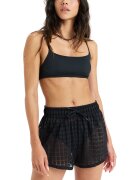 Roxy Pantaloni scurti de plaja din bumbac cu snur in talie - Negru