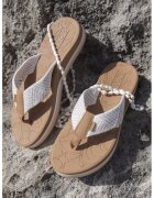 Roxy Papuci flip-flop cu dungi Colbee - Alb