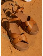Roxy Sandale de piele ecologica Kamila - Maro scortisoara