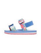Roxy Sandale din material textil cu velcro Cage - Albastru pastel/Fucsia/Verde deschis