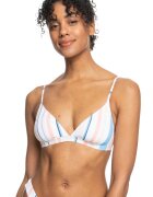 Roxy Sutien triunghiular de baie - cu dungi Classics - Alb/Piersica/Albastru