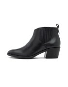 RYLKO Botine din piele cu toc cubanez Triss - Negru