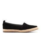 RYLKO Espadrile de piele intoarsa cu varf rotund - Negru
