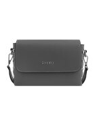 RYLKO Geanta crossbody de piele cu bareta lant - Gri