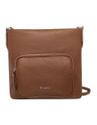 RYLKO Geanta crossbody de piele cu buzunare exterioare - Maro scortisoara