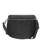 RYLKO Geanta crossbody de piele cu fermoar - Negru