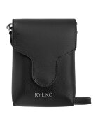 RYLKO Geanta crossbody din piele cu model uni - Negru