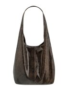 RYLKO Geanta hobo din piele cu model piele de sarpe - Maro inchis