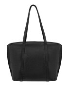 RYLKO Geanta shopper din piele cu fermoar - Negru