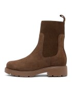 RYLKO Ghete Chelsea de piele Natalie - Maro taupe