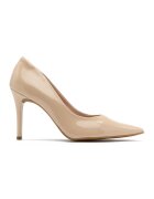 RYLKO Pantofi de piele lacuita cu toc stiletto - Bej