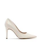 RYLKO Pantofi de piele lacuita cu toc stiletto - Crem