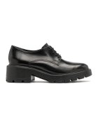 RYLKO Pantofi derby de piele ecologica lacuita Sisi - Negru