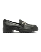 RYLKO Pantofi loafer de piele cu aspect masiv Pauline - Auriu/Negru
