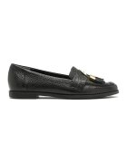 RYLKO Pantofi loafer de piele cu canafi - Auriu/Negru