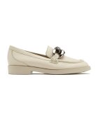 RYLKO Pantofi loafer de piele cu detalii de lant Rosalia - Crem