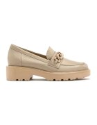 RYLKO Pantofi loafer de piele cu detalii lant - Auriu/Bej