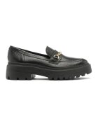 RYLKO Pantofi loafer de piele cu detaliu metalic Pauline - Auriu/Negru